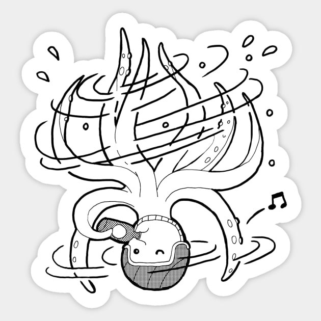 Octopus Break Dance Sticker by hahaha.creative